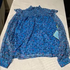 CeCe flower blouse NWT!